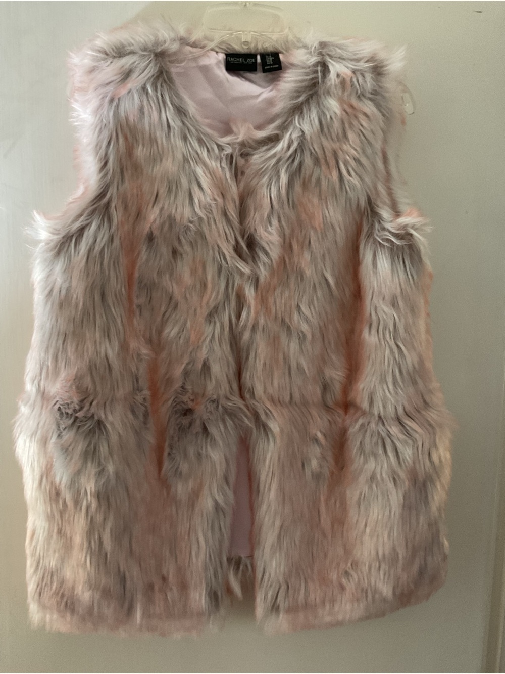 Rachel Zoe Pink Faux Fur Vest